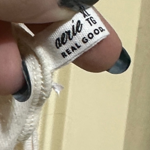 Aerie Cream Cropped Tank Top - Picture 4 of 4